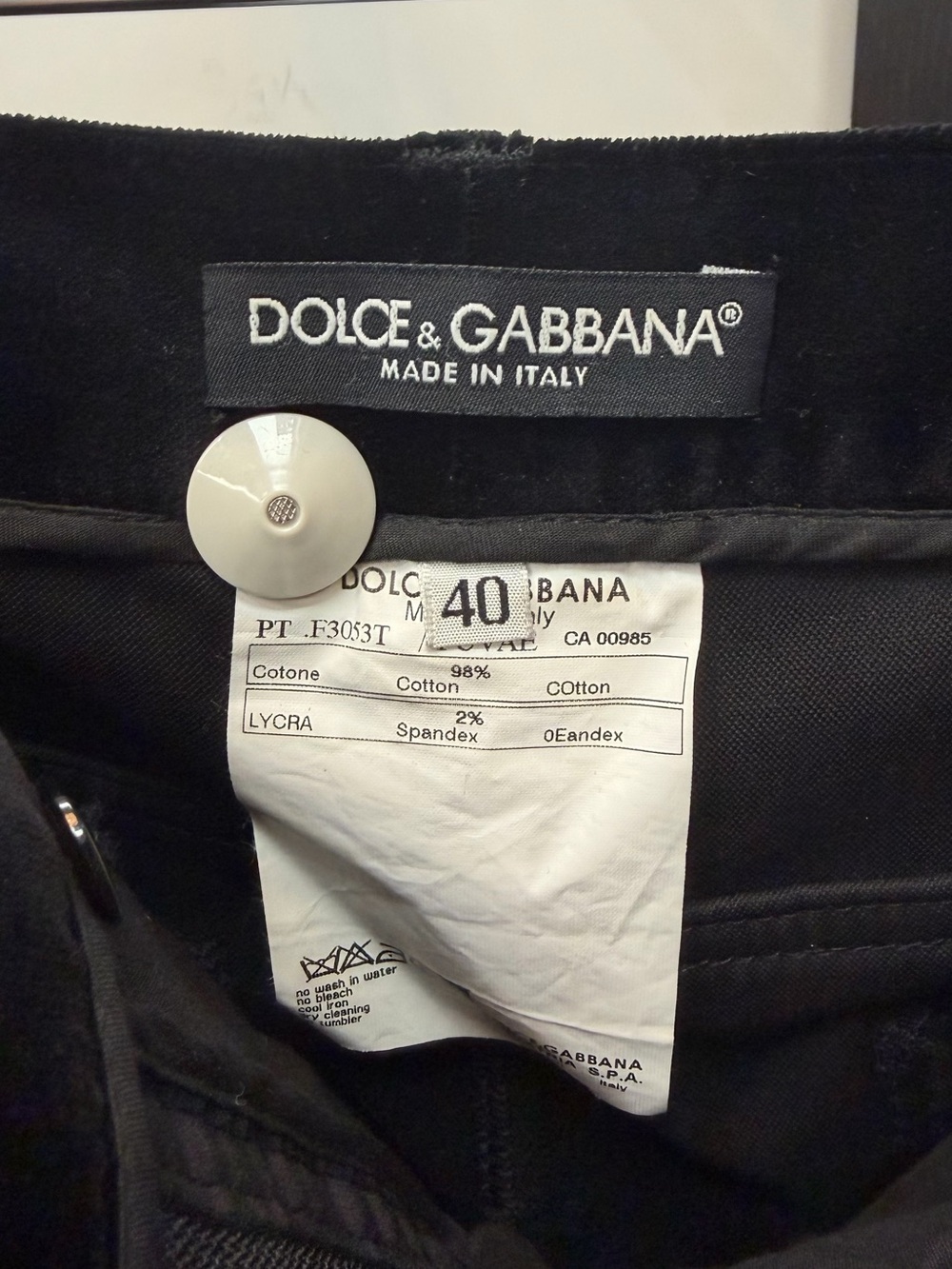 Dolce & Gabbana Black Suede Bag with Brass Plaque - Picture 4 of 5
